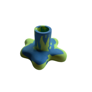 Kandelaar Splash klein blauw geel