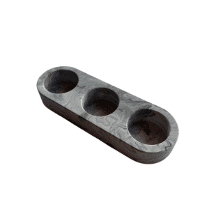 Waxinelichthouder groot lichtgrijs gemêleerd