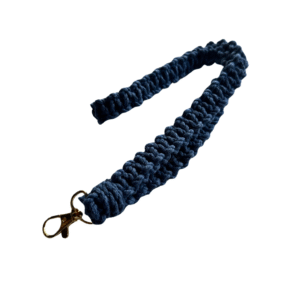 Nekkoord kind macramé donkerblauw