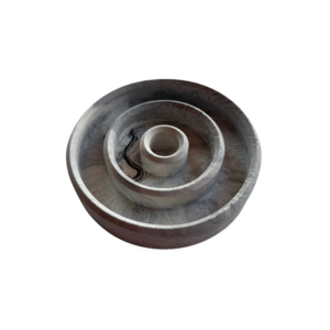 Kaarsenhouder rond groot lichtgrijs gemêleerd