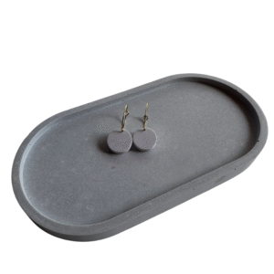 Oorbellen hoops lichtgrijs