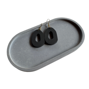 Oorbellen donkergrijs