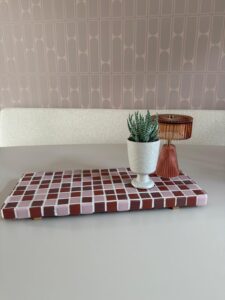Borrelplank mozaïek Pink Spice Bordeaux