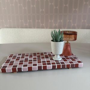 Borrelplank mozaïek Pink Spice Bordeaux
