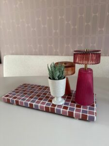 Borrelplank mozaïek Rose Lila Bordeaux